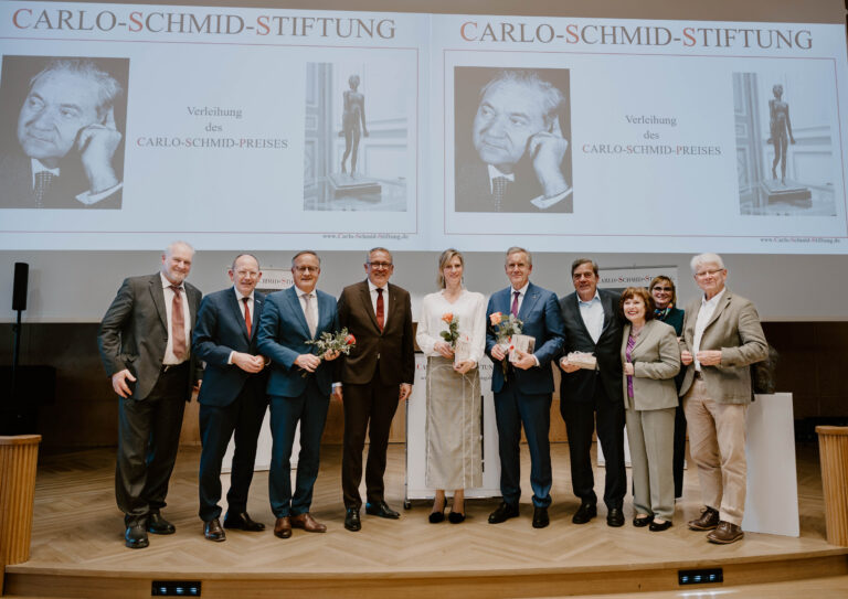 Bundespräsident a.D. Christian Wulff hält Laudatio auf Maja Göpel anlässlich der Verleihung des Carlo-Schmid-Preises