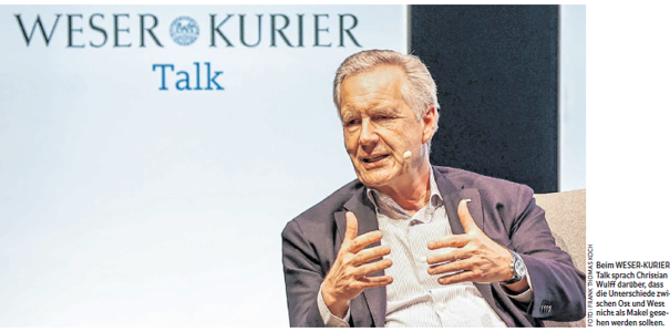 „Was hält Deutschland zusammen“ – Bundespräsident a.D. Wulff beim WESER-KURIER-Talk